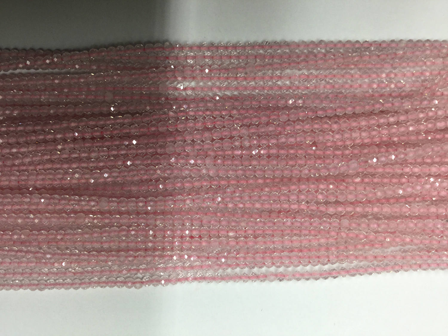 Rose Quartz Rondelles Faceted