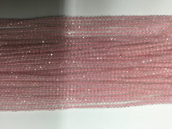 Rose Quartz Rondelles Faceted