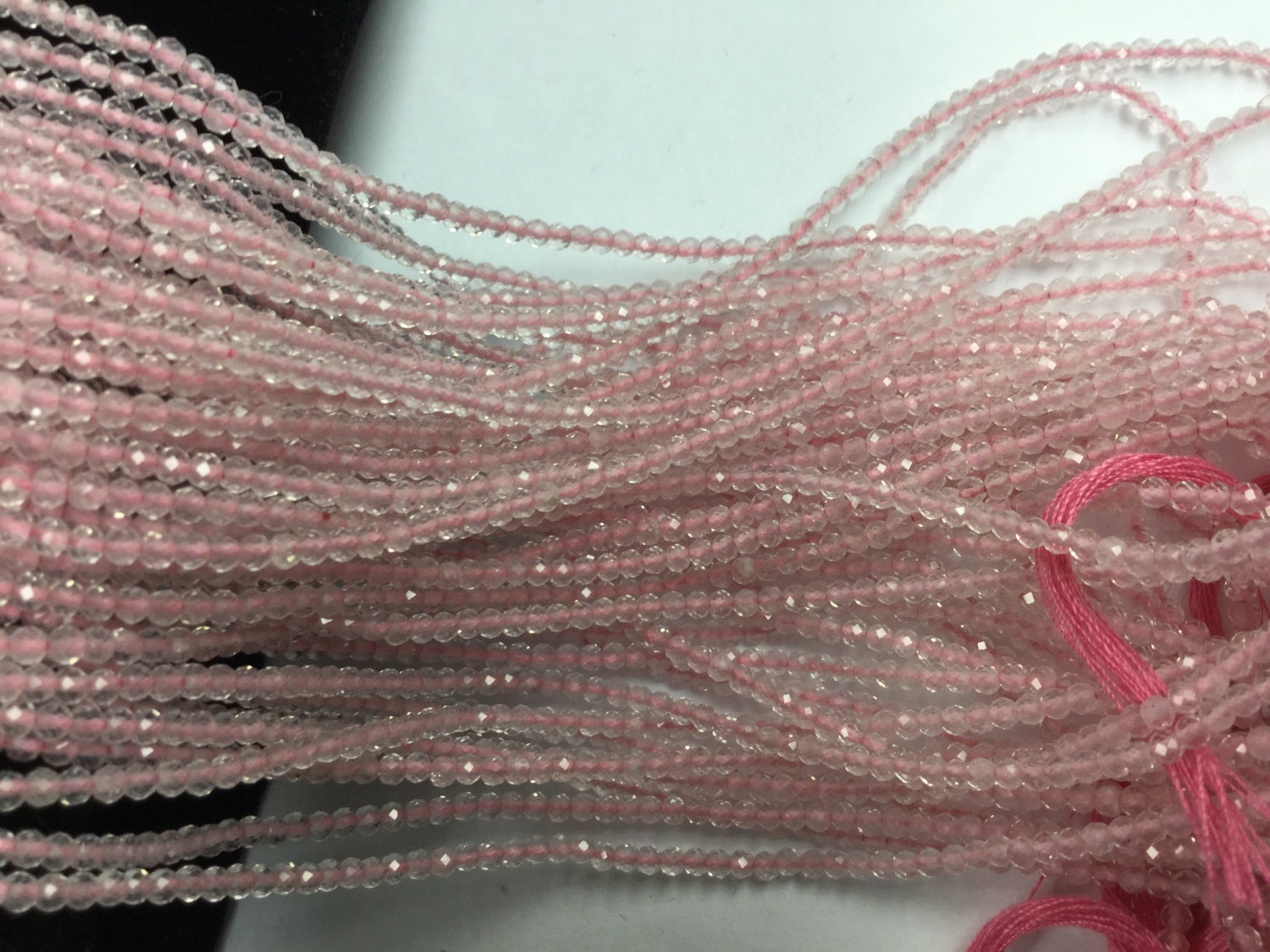 Rose Quartz Rondelles Faceted