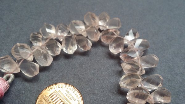 Rose Quartz Twisted Drops