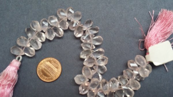 Rose Quartz Twisted Drops