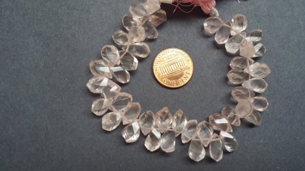Rose Quartz Twisted Drops