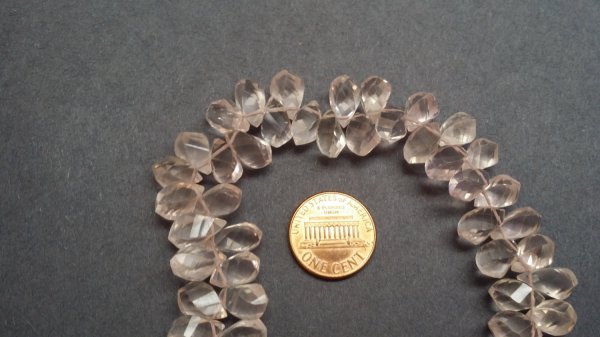 Rose Quartz Twisted Drops