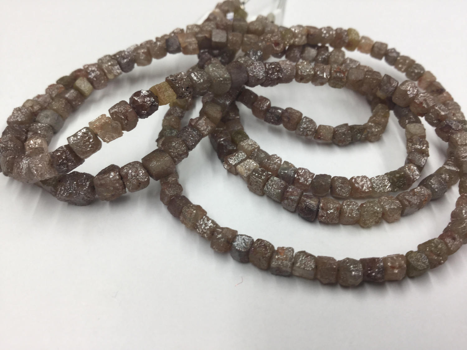 Rough Cut Brown Yellow Diamond Cubes Faceted