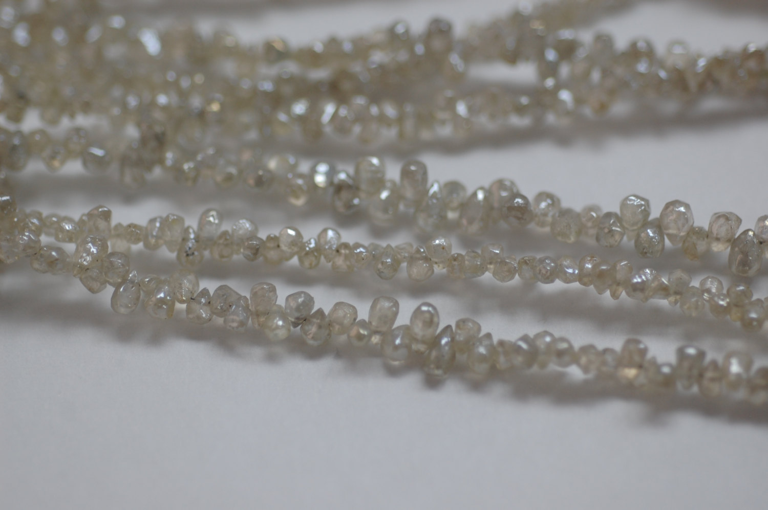 Rough Cut Drop Ivory Natural Zircon Faceted (Platinum Polished)