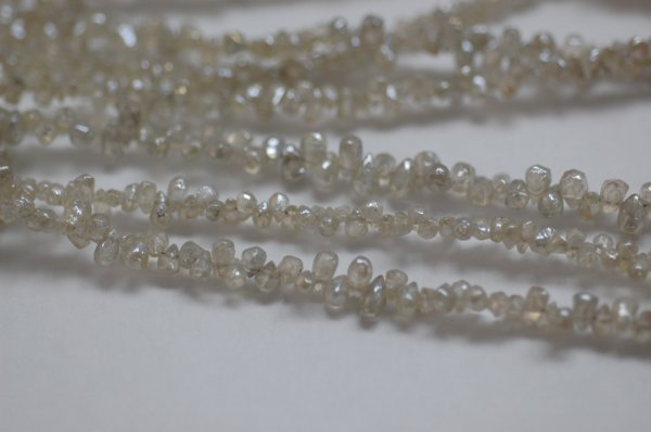 Rough Cut Drop Ivory Natural Zircon Faceted (Platinum Polished)