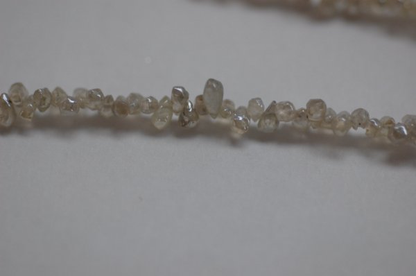 Rough Cut Drop Ivory Natural Zircon Faceted (Platinum Polished)