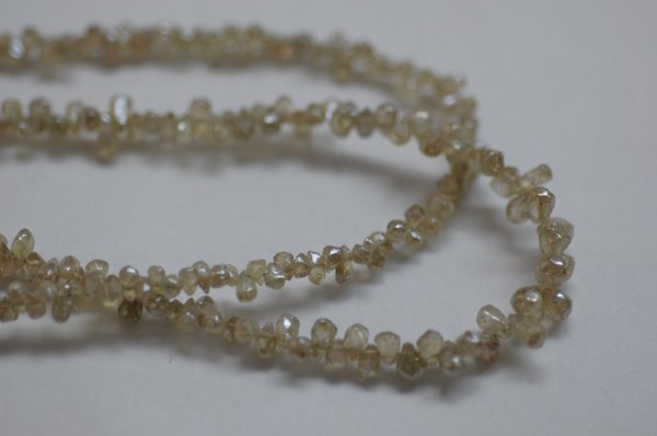 Rough Cut Drop Yellow Natural Zircon Faceted (Platinum Polished)