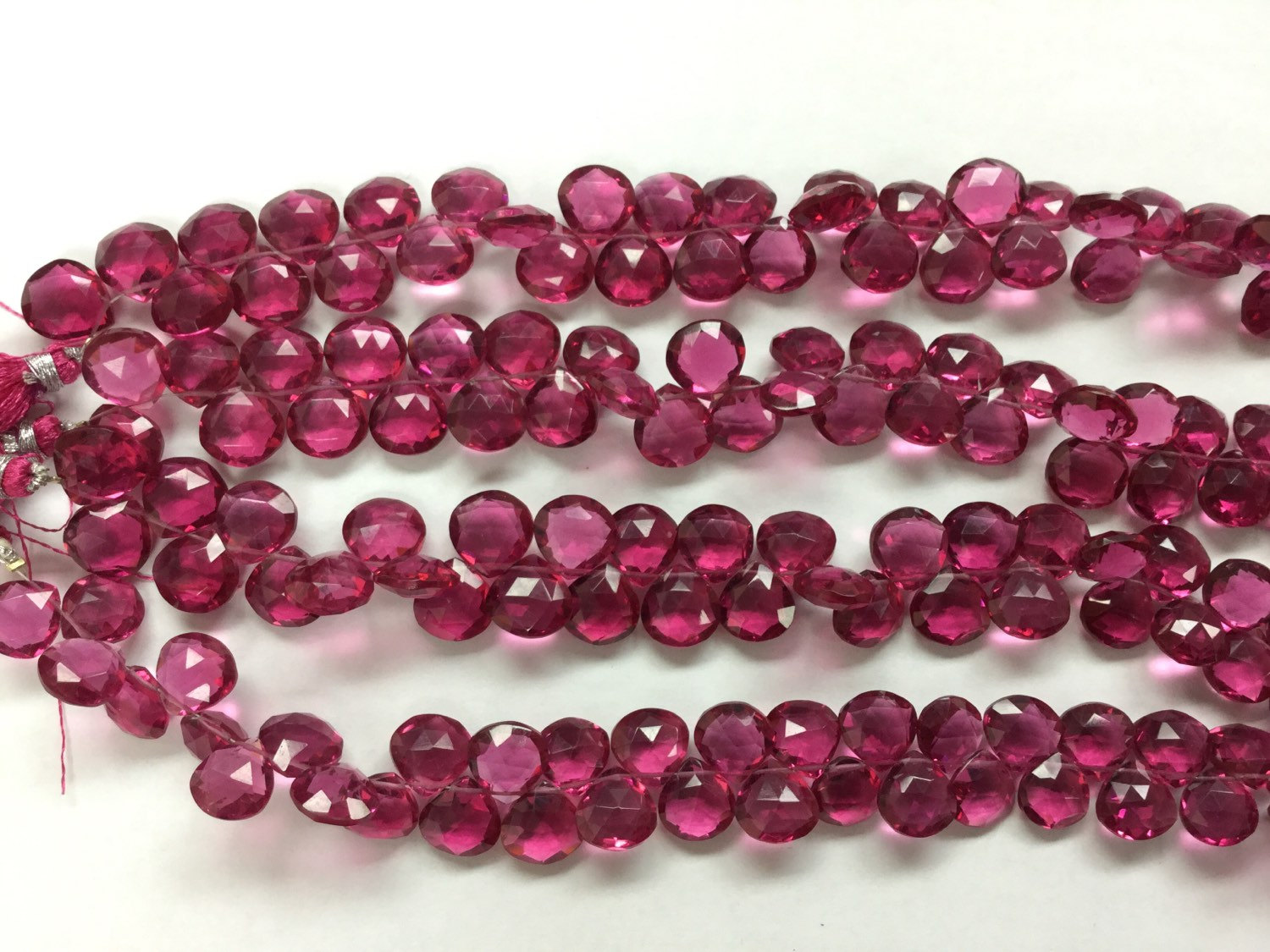 Rubilite Hydro Quartz Heart Faceted