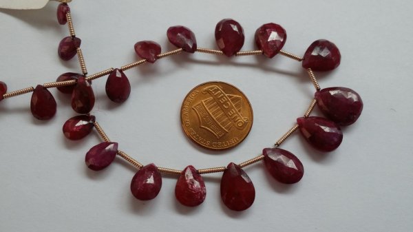 Ruby Hearts Faceted