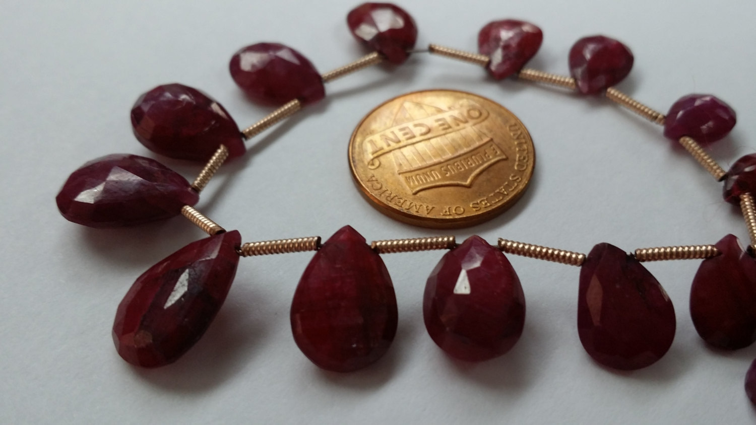 Ruby Hearts Faceted