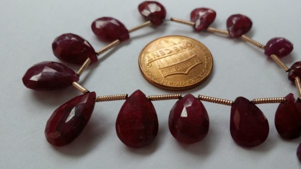Ruby Hearts Faceted