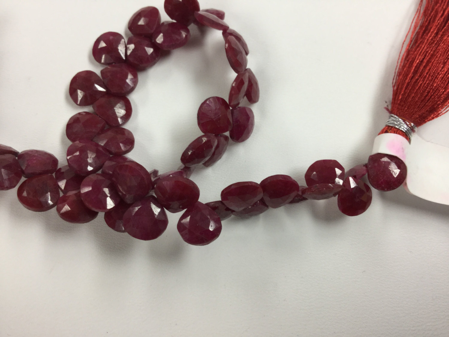 Ruby Hearts Faceted