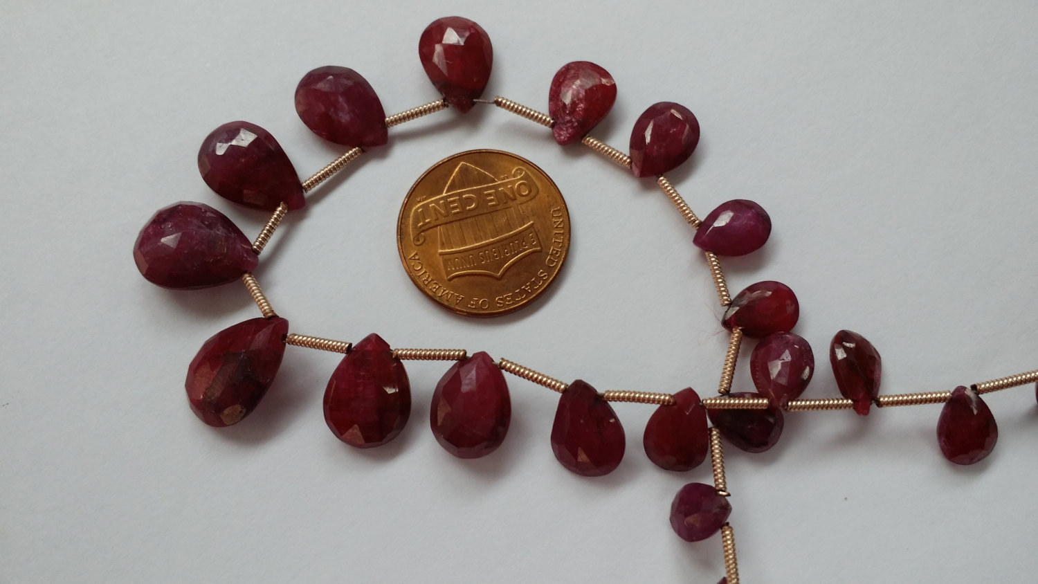 Ruby Hearts Faceted