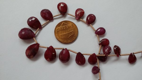 Ruby Hearts Faceted