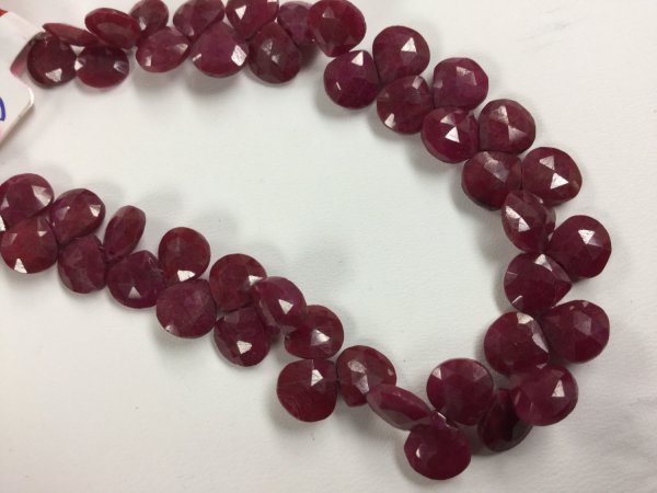 Ruby Hearts Faceted
