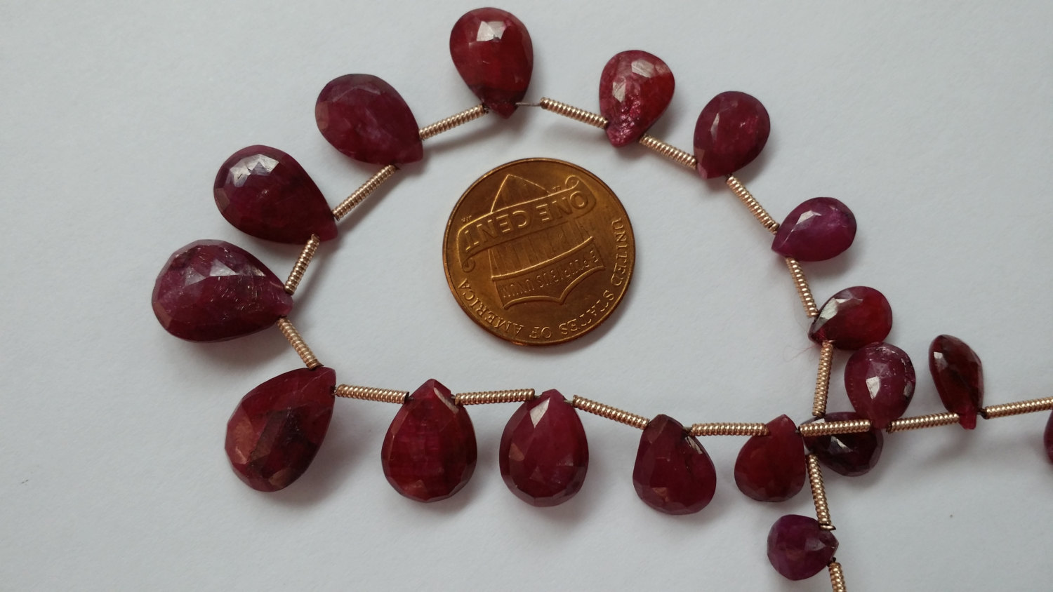 Ruby Hearts Faceted