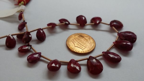 Ruby Hearts Faceted