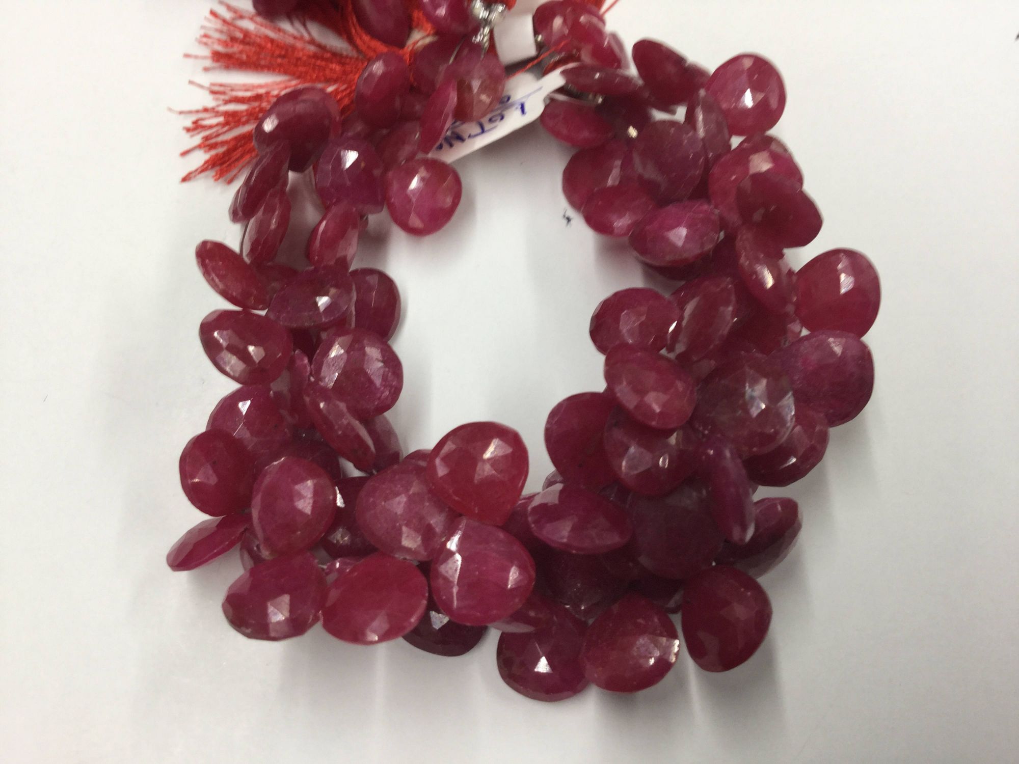 Ruby Hearts Faceted