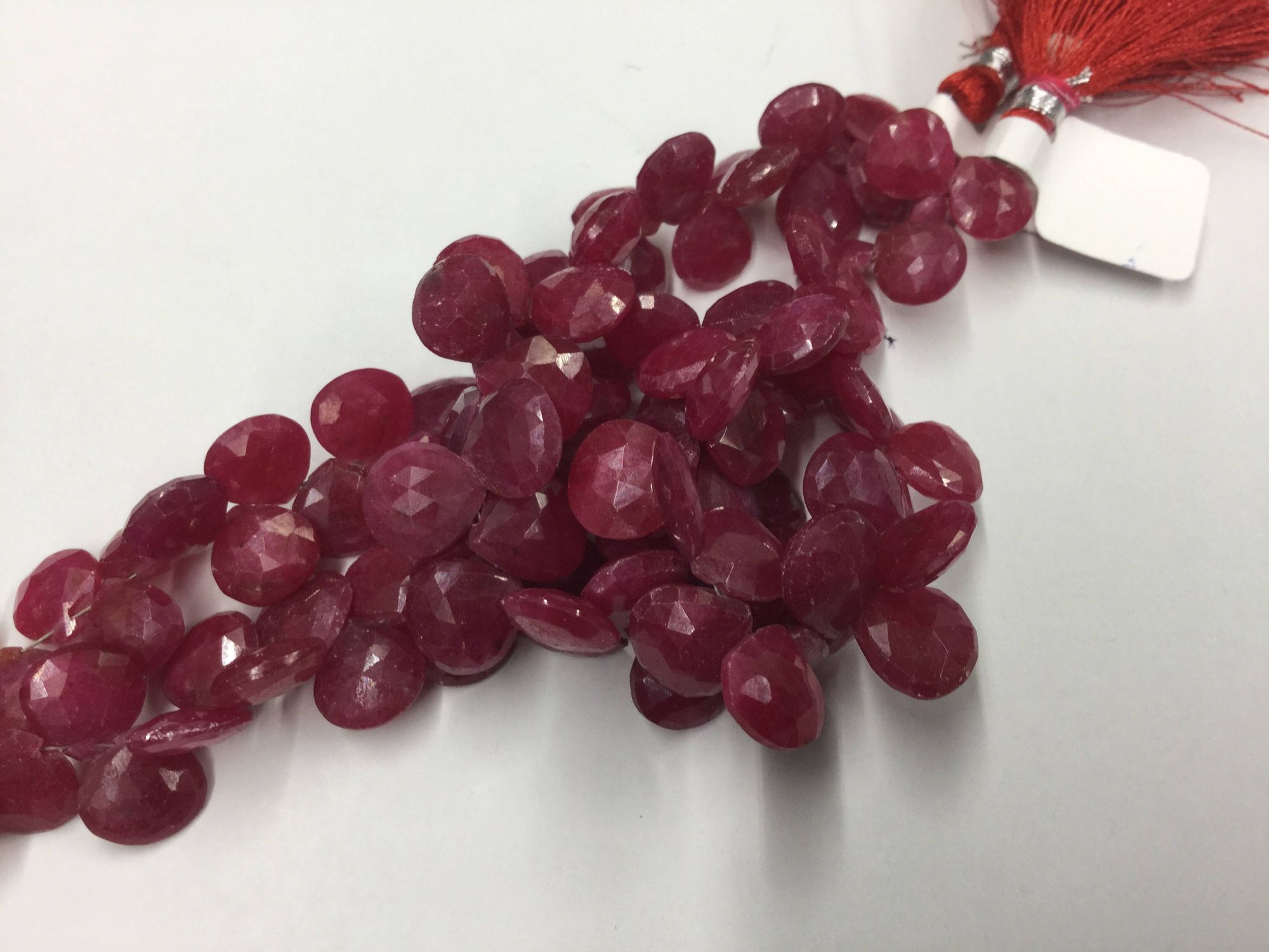 Ruby Hearts Faceted