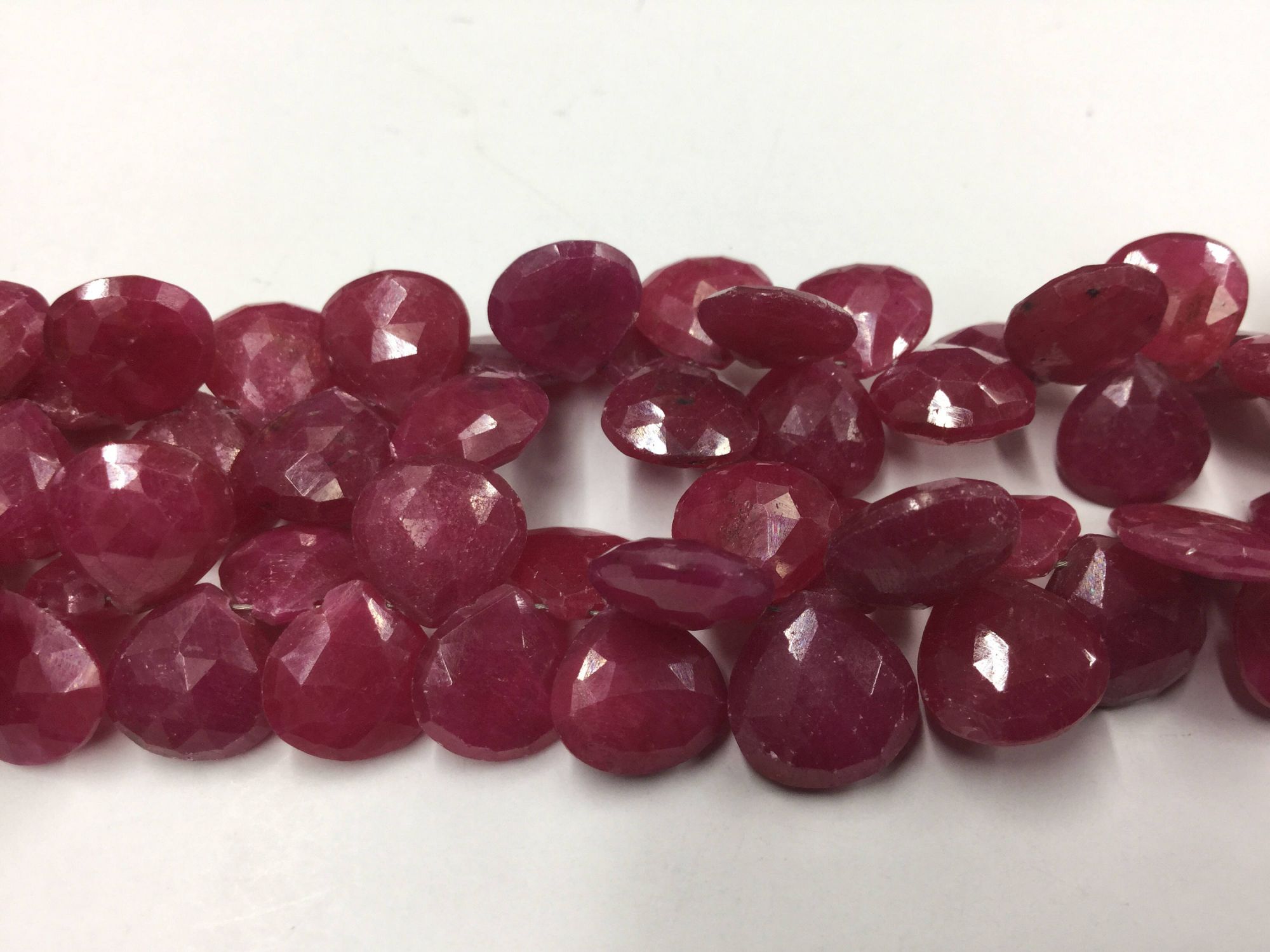 Ruby Hearts Faceted