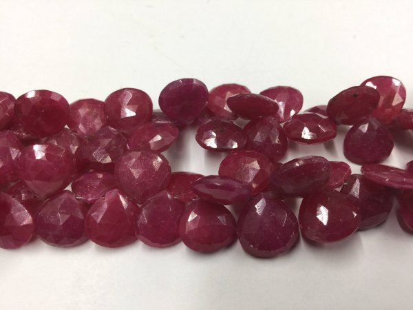 Ruby Hearts Faceted