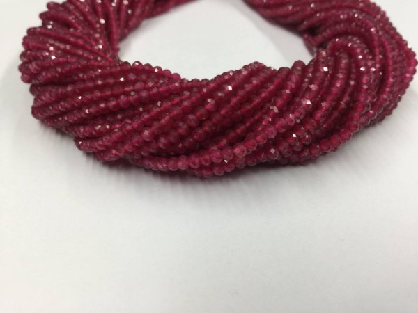 Ruby Onyx Rondelles Faceted