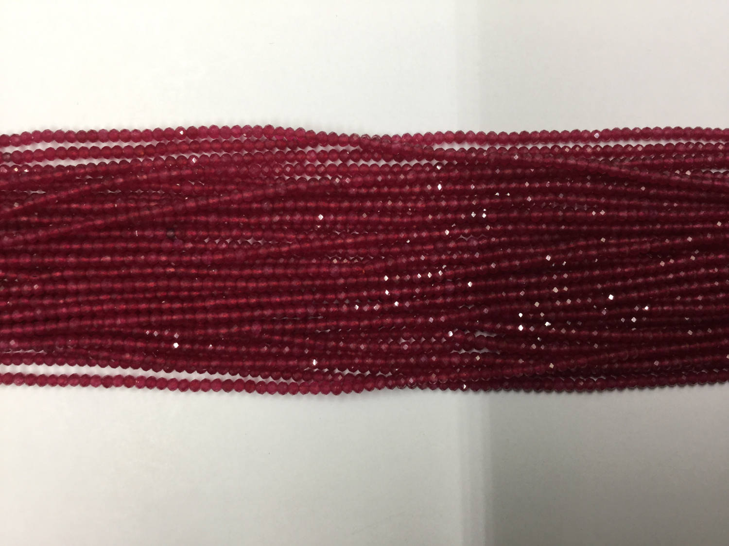 Ruby Onyx Rondelles Faceted