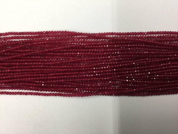 Ruby Onyx Rondelles Faceted