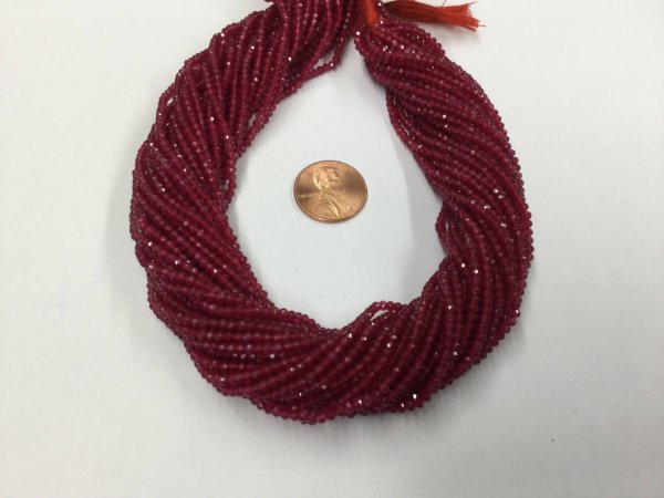 Ruby Onyx Rondelles Faceted