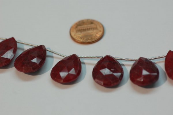 Ruby Pear Shape Faceted