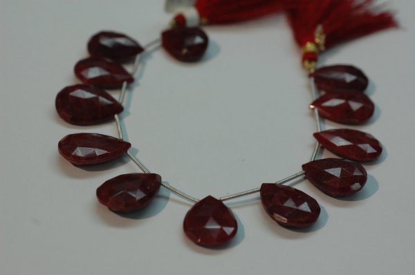 Ruby Pear Shape Faceted