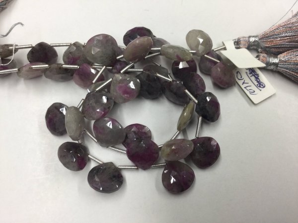 Ruby Zosite Hearts Faceted