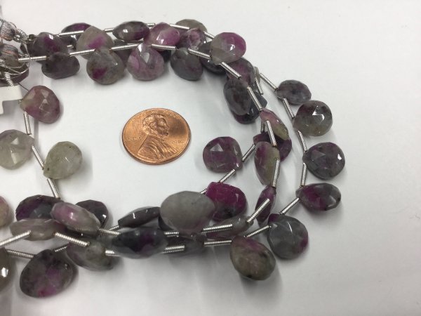 Ruby Zosite Hearts Faceted