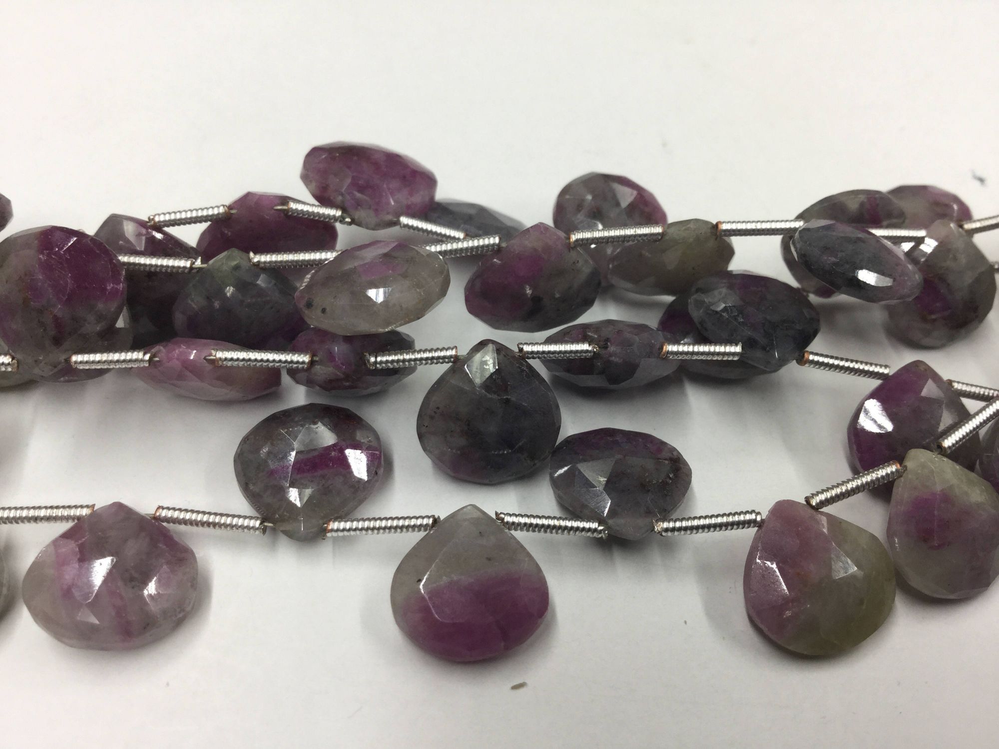Ruby Zosite Hearts Faceted