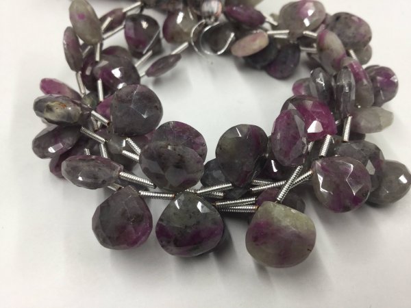 Ruby Zosite Hearts Faceted
