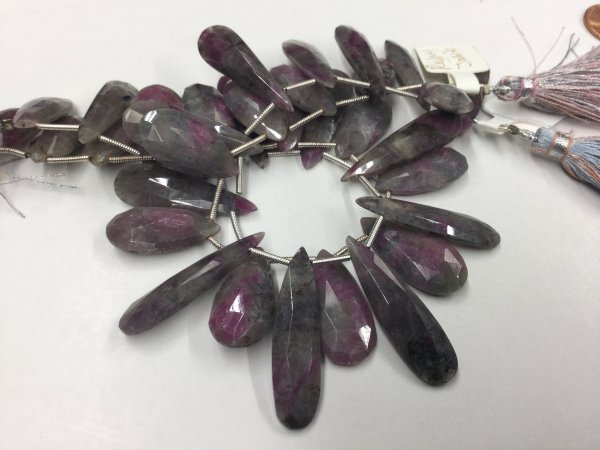 Ruby Zosite Pears Faceted