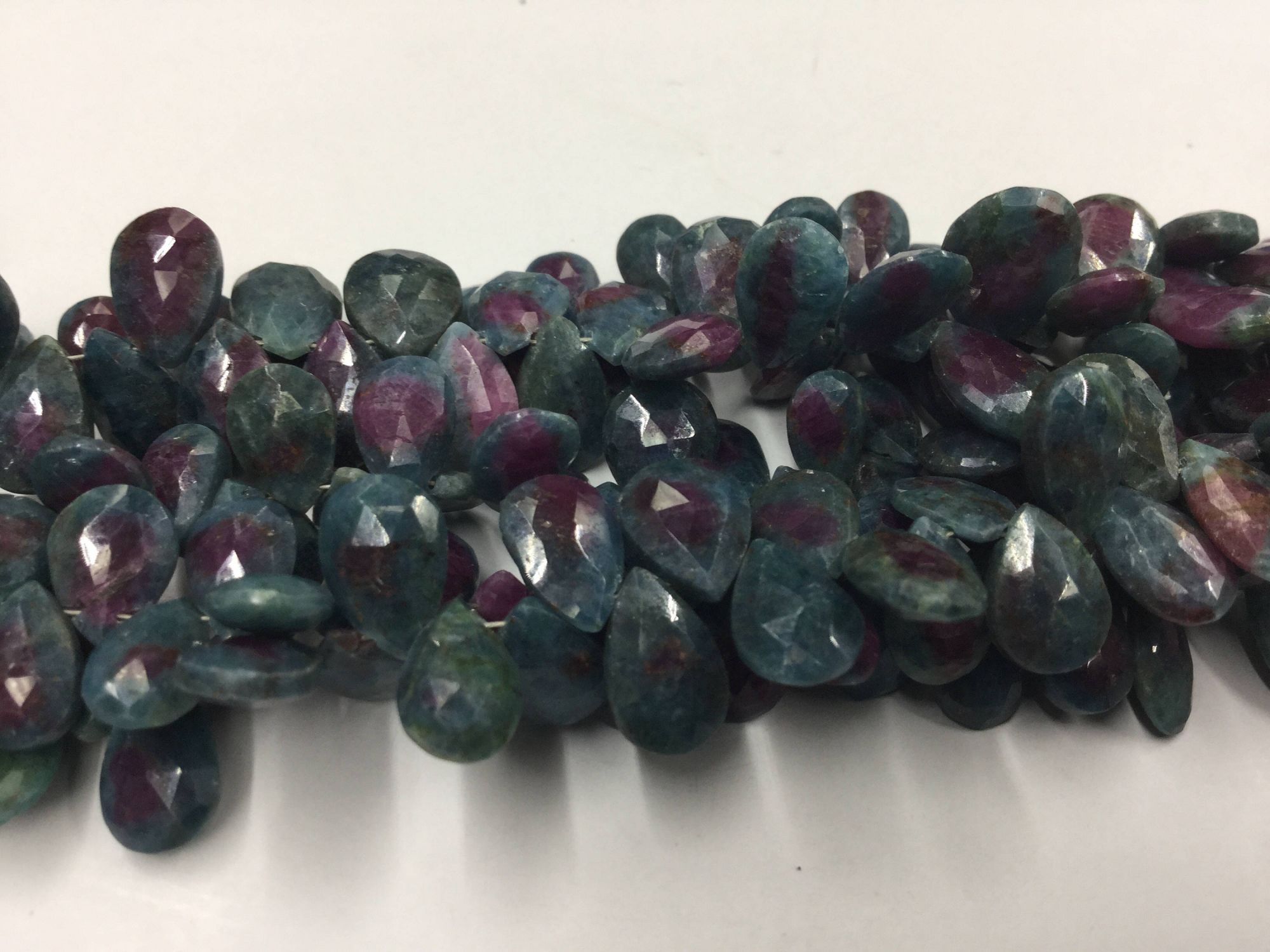 Ruby Zosite Pears Faceted