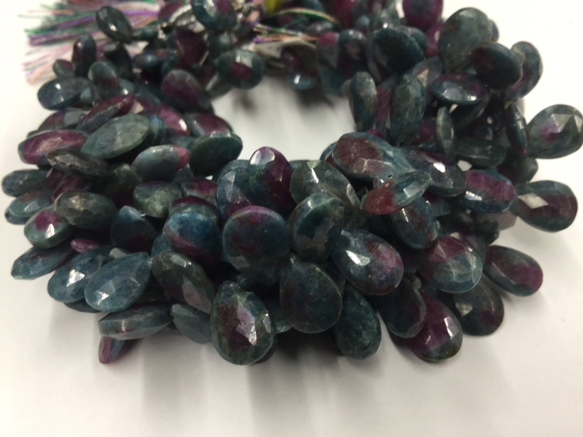 Ruby Zosite Pears Faceted