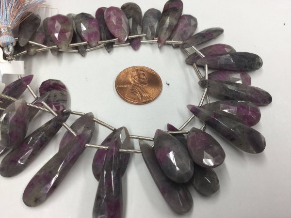 Ruby Zosite Pears Faceted