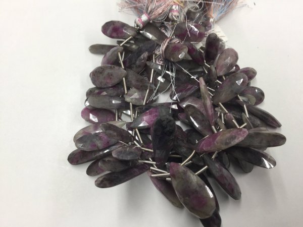 Ruby Zosite Pears Faceted
