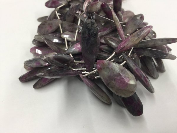 Ruby Zosite Pears Faceted