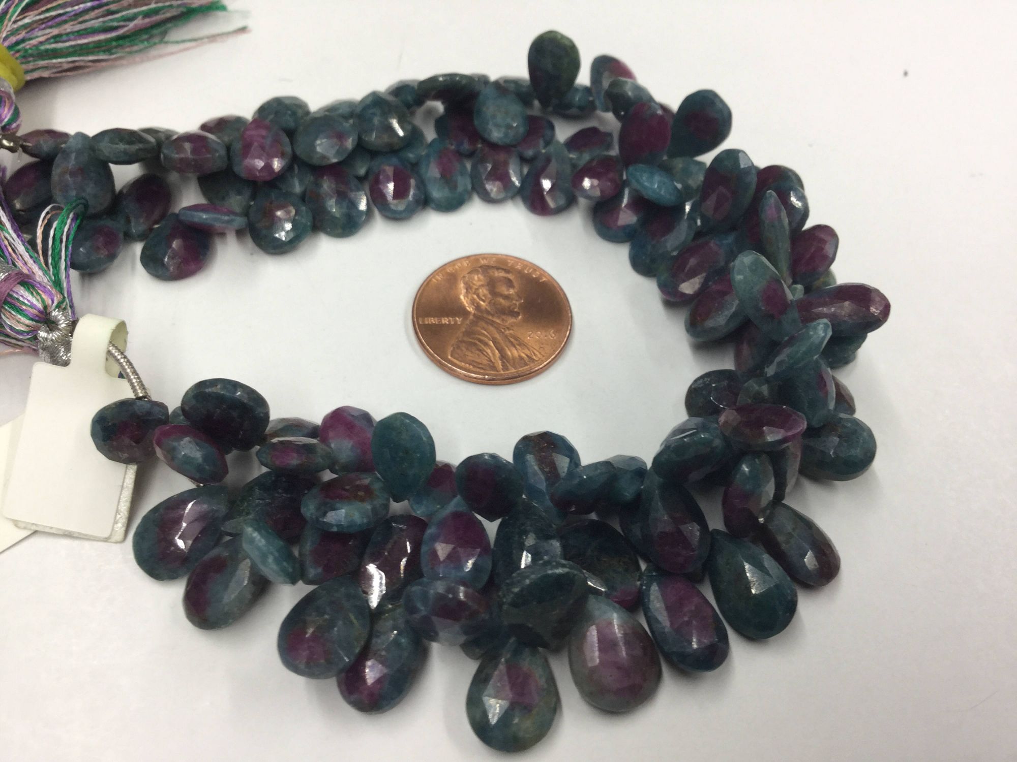 Ruby Zosite Pears Faceted