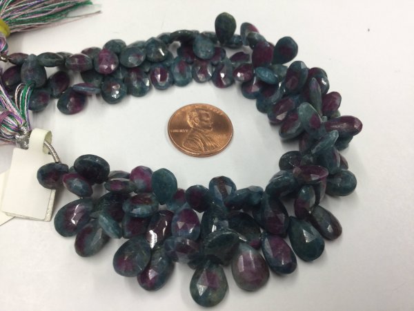 Ruby Zosite Pears Faceted