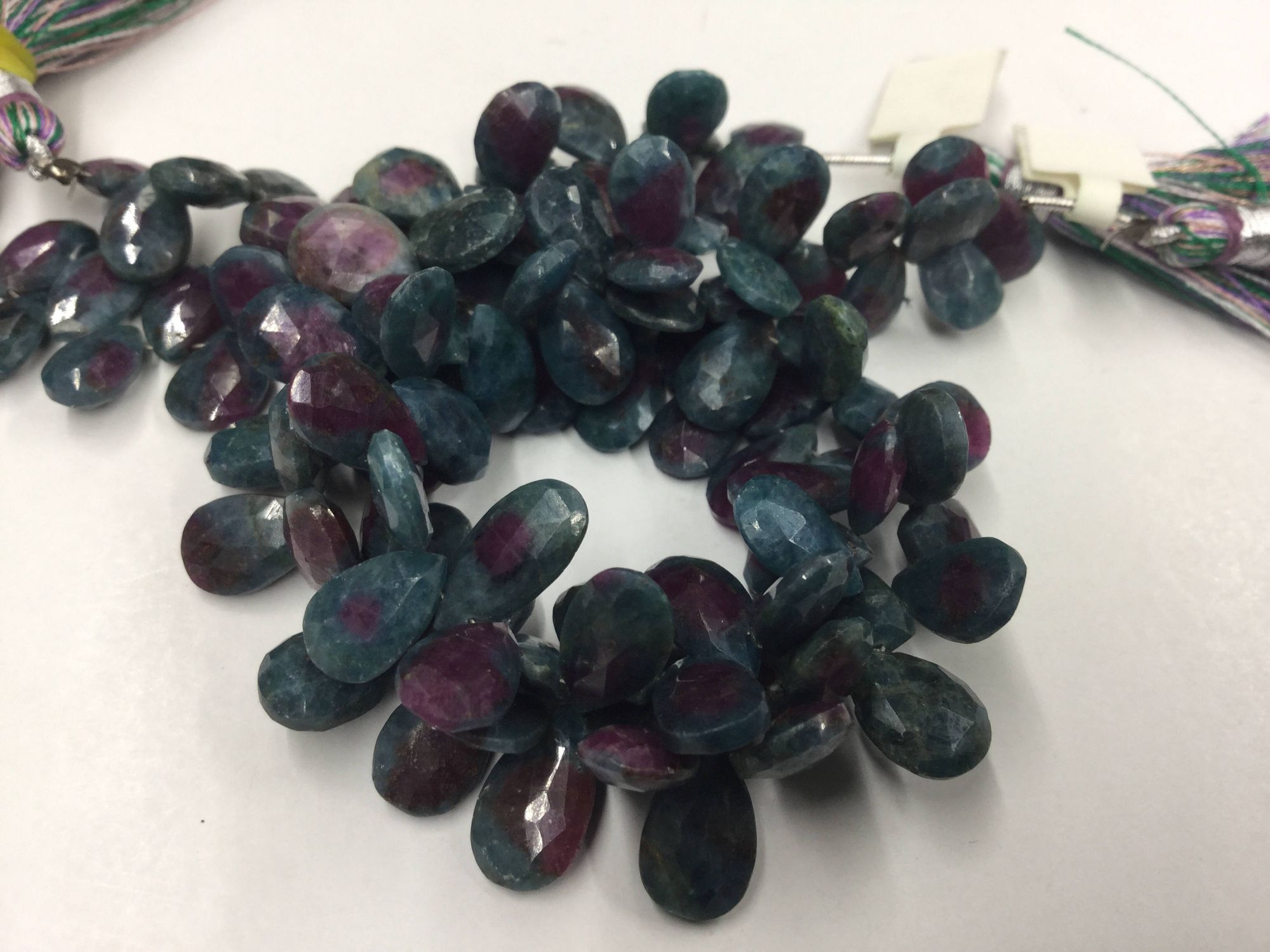 Ruby Zosite Pears Faceted