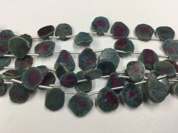Ruby Zosite Slices Faceted