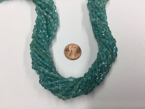 Sea-Green Apatite Ovals Faceted