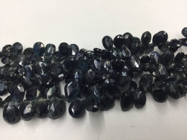 Shaded Blue Sapphire Drops Faceted