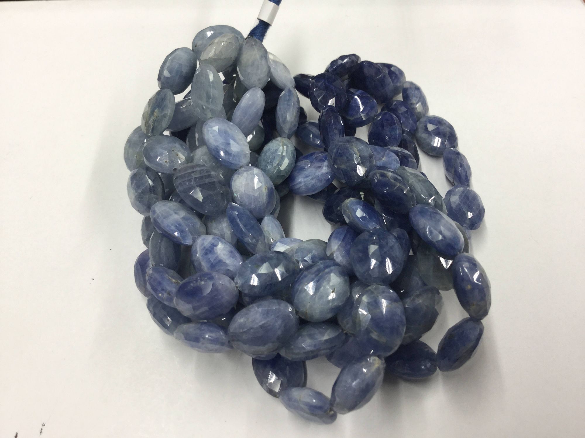 Shaded Blue Sapphire Ovals Faceted