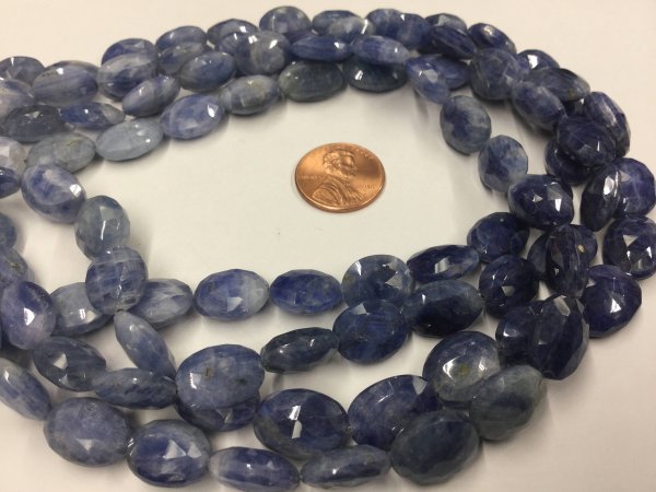 Shaded Blue Sapphire Ovals Faceted